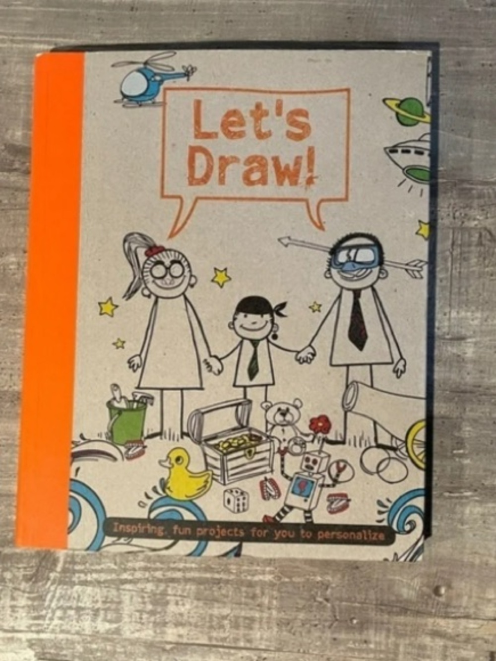 Let's Draw! Kids Drawing Activity Book – Orange Accent
